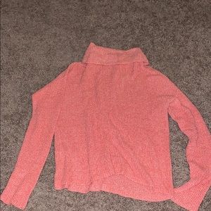 Pink turtle neck sweater